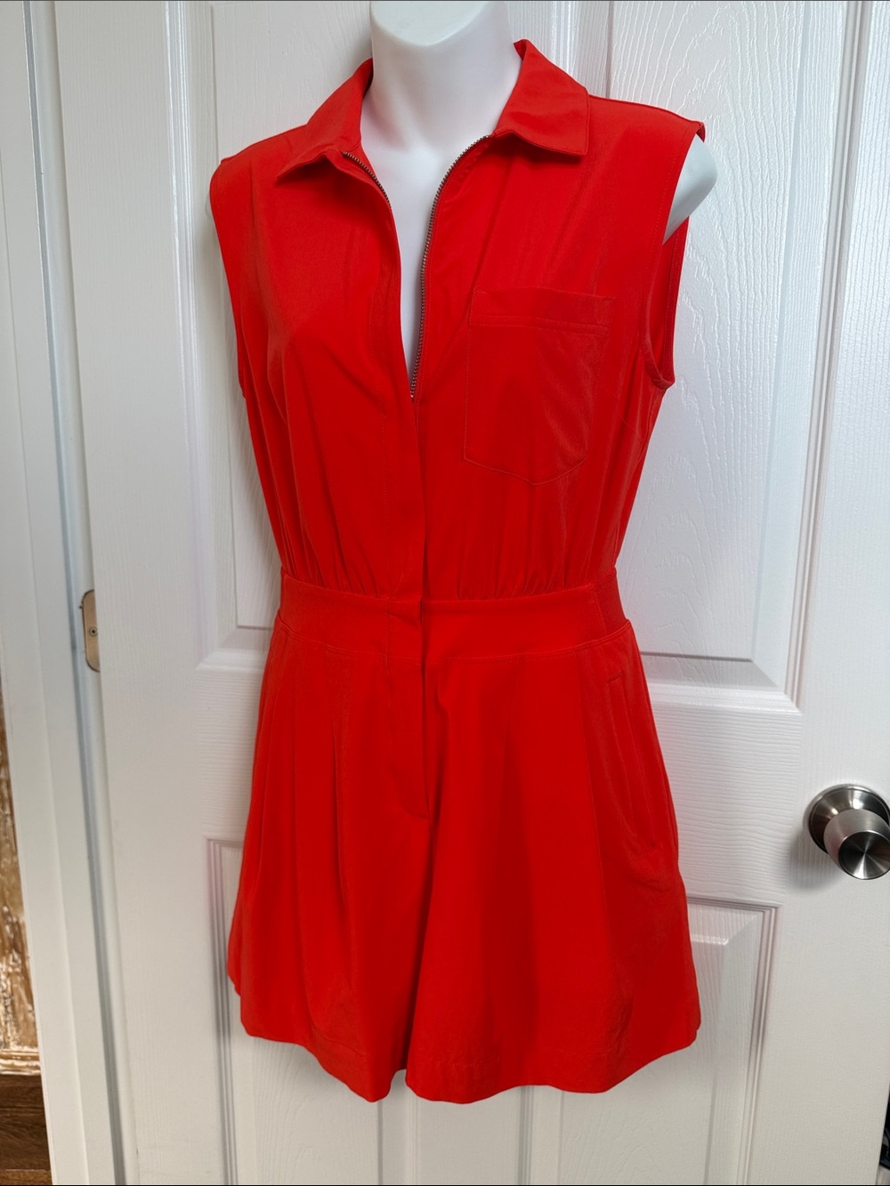 Athleta Brooklyn Romper Zip Front Sleeveless